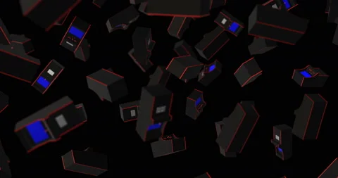 Arcade machine falling in slow motion Video stock 153472934