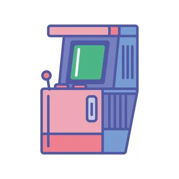 Arcade machine game retro tech Stock Illustration