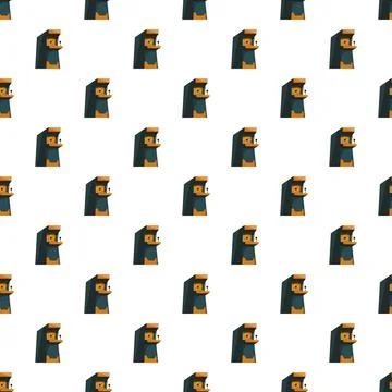 Arcade machine game seamless pattern retro gaming 库存插图