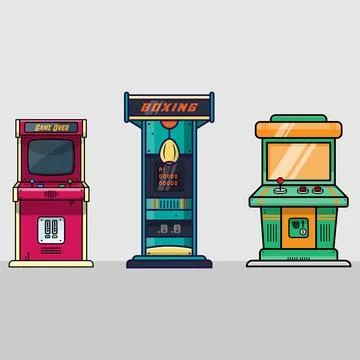 Arcade Machine Pack Stock Illustration