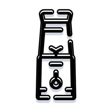 Arcade machine retro gaming console flat icon 스톡 일러스트