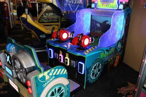 Arcade machine  seaside Foto stock