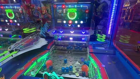 Arcade Machine Ticket Redemption Games Prize Stock Footage 311054208