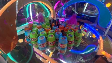 Arcade Machine Ticket Redemption Games Prize Stock Footage 311054266