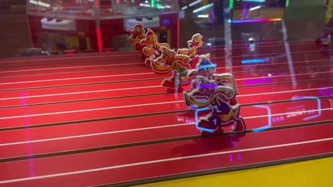Arcade Machine Ticket Redemption Games Prize Stock Footage 311054279