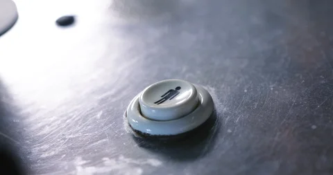 Arcade: Man Pushes Button To Start Video Game Stock Footage 107945171