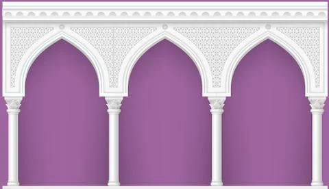 Arcade in oriental style Stock Illustration