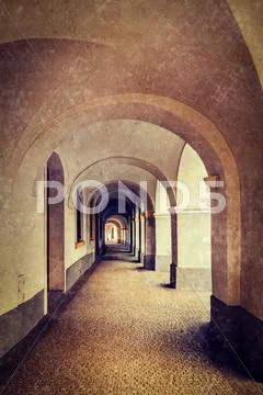 Arcade in Prague Stock Photos
