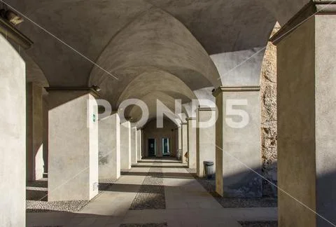 Arcade in the Priamar Fortress Stock Photos