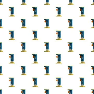 Arcade punching game machine seamless pattern 스톡 일러스트
