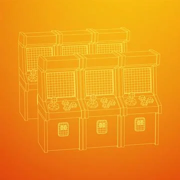 Arcade retro game machine vector Stock-Illustration