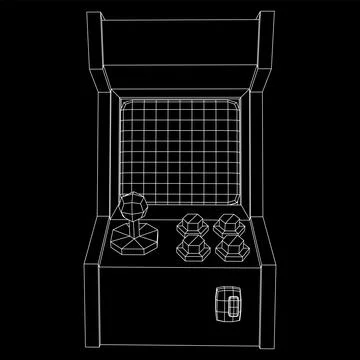 Arcade retro game machine vector Stock Illustration