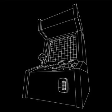 Arcade retro game machine vector 스톡 일러스트