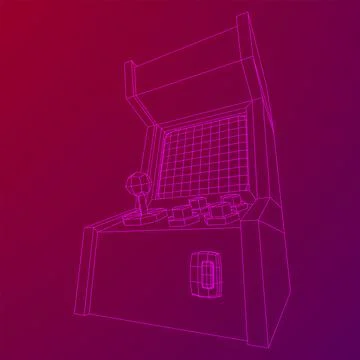 Arcade retro game machine vector 스톡 일러스트