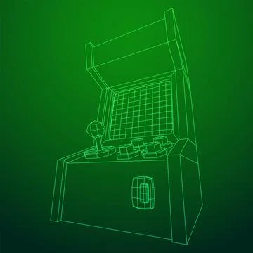 Arcade retro game machine vector 스톡 일러스트