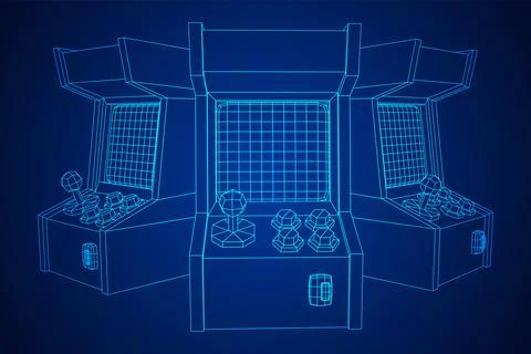 Arcade retro game machine vector 스톡 일러스트