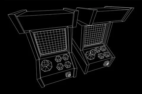 Arcade retro game machine vector 스톡 일러스트