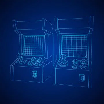Arcade retro game machine vector 스톡 일러스트