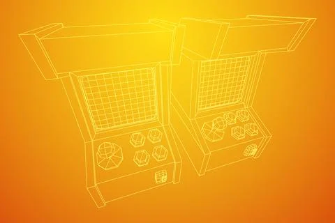 Arcade retro game machine vector 스톡 일러스트