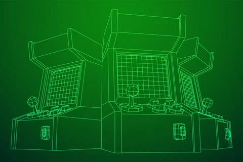 Arcade retro game machine vector 스톡 일러스트