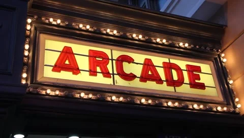 ARCADE sign Lights Marquee 動画素材 6929624
