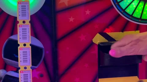 Arcade Ticket Redemption Machine Coin Pusher Stock Footage 315279745