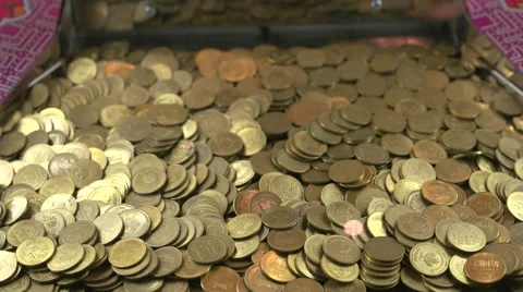 Arcade Tokens/Coins Stock Footage 57677316
