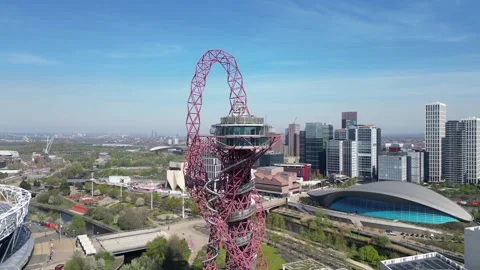 ArcelorMittal Orbit, Queen Elizabeth Olympic Park, London. UK - 8th April 2025 Stock Footage 306701894
