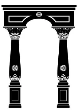 Arch in ancient Egyptian style Stock Illustration