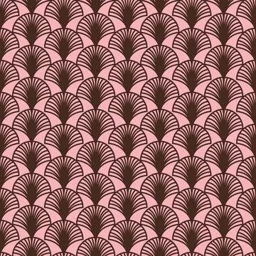 Arch arabic seamless pattern, black pink background vector illustration for d Stockillustratie
