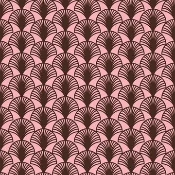 Arch arabic seamless pattern, black pink background illustration for design Ilustración de archivo