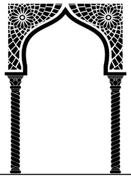 Arch in the Arabic style Illustrazione stock