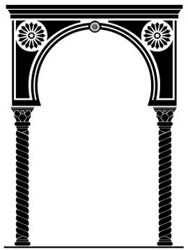 Arch in the Arabic style Stock Illustration