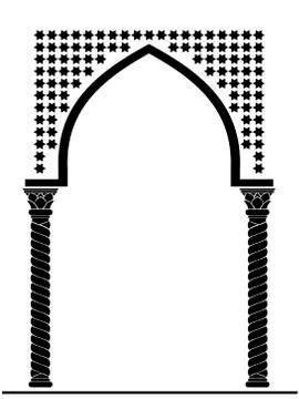 Arch in the Arabic style Stock Illustration