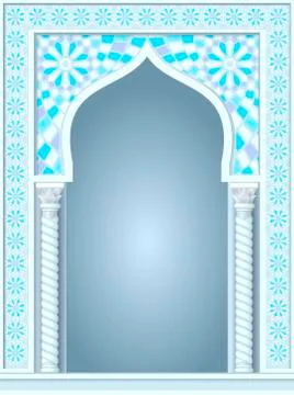 Arch in the Arabic style Stock Illustration
