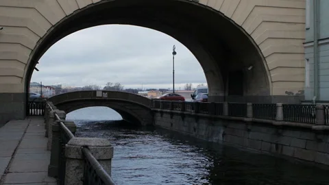 Arch archway bridge Stock Footage 123074291