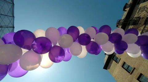 Arch Balloons Super Slow Motion 4K Video stock 50186902