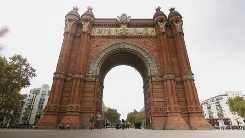 Arch Barcelona Video stock 132325149