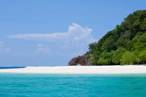 Arch with beach Stock Photos