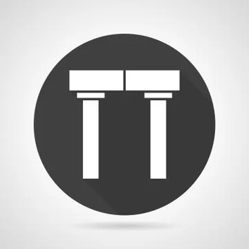 Arch black round vector icon Stock Illustration