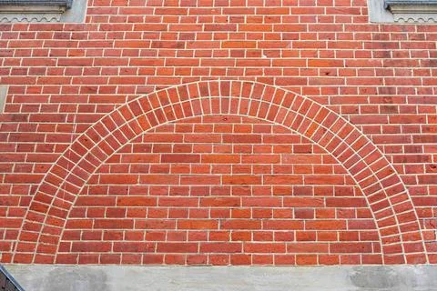 Arch Bricks Arch Shape at Brick Wall Exterior Architecture Copyright: xZoo... Foto stock