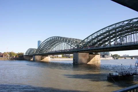 Arch bridge in Cologne Stock Photos