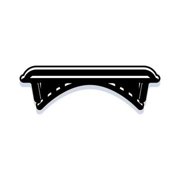 Arch bridge connecting routes infrastructure architecture design Stock Illustration