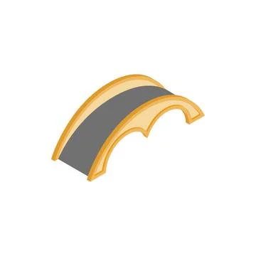 Arch bridge icon, isometric 3d style Ilustración de archivo