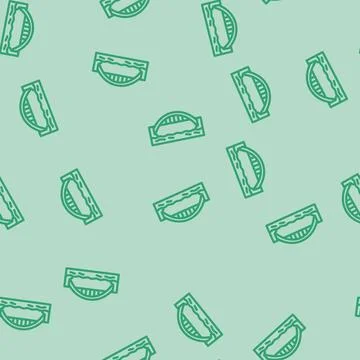 Arch bridge line vector seamless pattern Stock Illustration