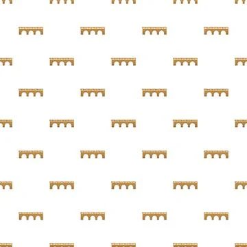 Arch bridge pattern connecting different architectural elements イラスト素材