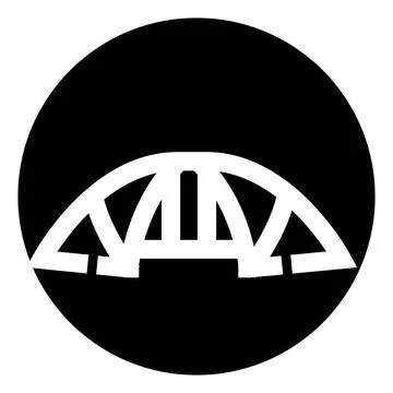 Arch bridge structure icon connecting elements concept Stock Illustration