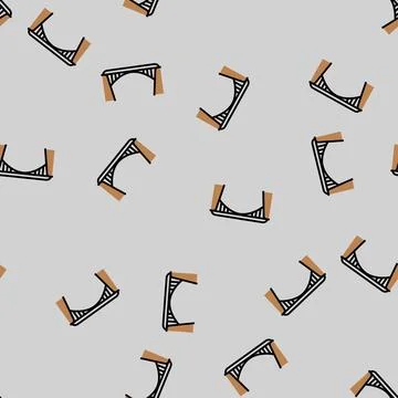 Arch bridge vector seamless pattern 스톡 일러스트