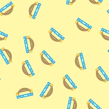 Arch bridge vector seamless pattern Stock Illustration