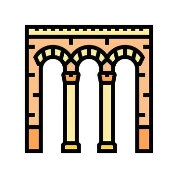 Arch byzantine color icon vector illustration Illustrazione stock